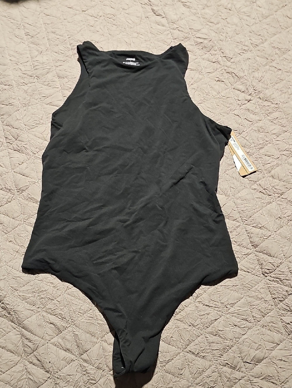 SKIMS Black Sleeveless Bodysuit